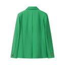 Chic Women's Blazer Jacket with Structured Design and Utility Pockets