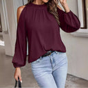Trendy Women's Blouse with Unique Shoulder Design
