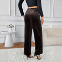 Chic High-Waisted Ribbed Knit Wide-Leg Pants for Women