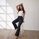 Women’s High-Waist Flared Denim Trousers