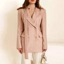 Chic Women's Blazer with Scarf Accent