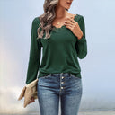 Round Neck Lace Detail Women's Top