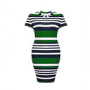 Chic Women's Striped Fitted Dresses