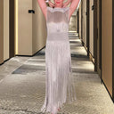Chic Evening Dress with Flared Hem
