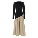 Asymmetrical Women's Dress with Gathered Detail