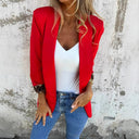 Chic Women's Blazer with Animal Print Sleeves