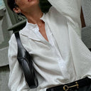 Chic Oversized Blouse in Structured Fabric