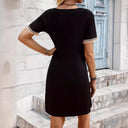 Lace Embellished Women's Casual Dress