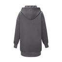 Stylish Women's Hooded Dress with Side Pockets and Snap Buttons