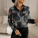 Stylish Snake Print Women's Blouse