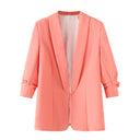 Chic Women's Blazer Jacket with Stylish Cut and Handy Pockets