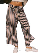 Chic Women's Striped Wide-Leg Trousers
