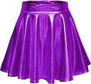 Women's Glossy Sheath Dress with Flared Hem