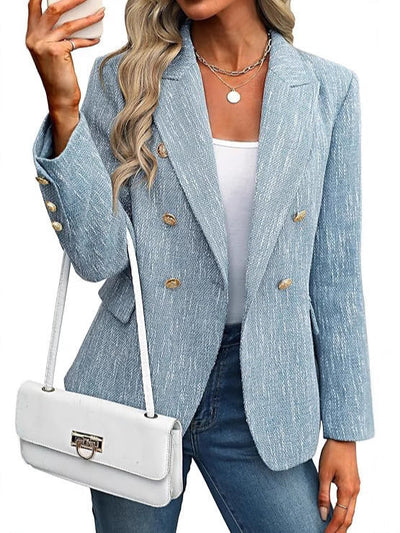 Women's Classic Gold Button Blazer