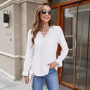 Floral V-Neck Blouse for Women