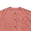 Textured Women's Blouse with Button Accents