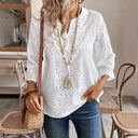 Floral Embroidered Women's Tambour Blouse