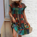 Chic Women's Patchwork Dress for Effortless Style
