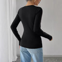 Chic Long Sleeve Bodysuit with Unique Cutouts