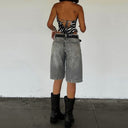 Trendy Mid Rise Women's Denim Shorts