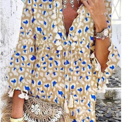 Vibrant Patterned Ladies Kaftan Dress