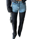 Women’s Asymmetrical High-Waist Jeans for Chic Style