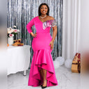 Chic Asymmetrical Hem Dress with Glam Accents