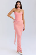 Off-Shoulder Maxi Dress with Chic Draping for Women