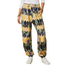 Trendy Geometric Pattern Women's Pants with Stretchy Waist