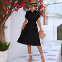 Chic Women's Shirt Dress with Fashion Tie Belt