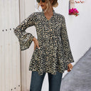 Stylish Women's Blouse with Ruffle and Puffed Sleeves