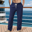 Adjustable Waist Pants with Side Pockets for Women