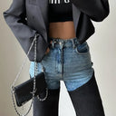 Women’s Asymmetrical High-Waist Jeans for Chic Style