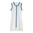 Summer Sleeveless Dress with Ruffle Hem