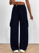 Women's Relaxed Fit Cargo Trousers with Elastic Waist