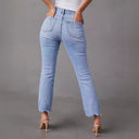 Modern Distressed Women's Jeans with Frayed Hems