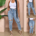High-Waisted Distressed Mom Jeans for Women