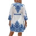 Embroidered A-Line Mini Dress for Women