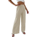 Flowing Pleated Wide-Leg Women's Trousers
