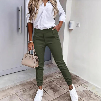 Chic Women's Slim-Fit Chino Trousers