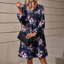 Floral Sleeve Ladies' Blouse Dress