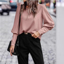 Textured Puff Sleeve Women's Blouse
