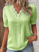 Chic Ruffled Women's Blouse in Trendy Style