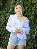 Chic Women's Long-Sleeved Checkered Top