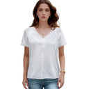 Chic Women's Blouse with Lace Accents