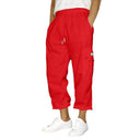 Women's Cargo Pants with Elastic Waist and Utility Pockets