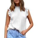 Chic Women's Blouse with Ruffled Collar Design