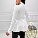 Stylish Women's Blazer Jacket with Textured Design
