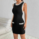 Women's Fitted Athletic Dress with Pockets and Stylish Accents
