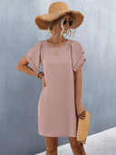 Stylish Women's Short Sleeve Ruffle Dress